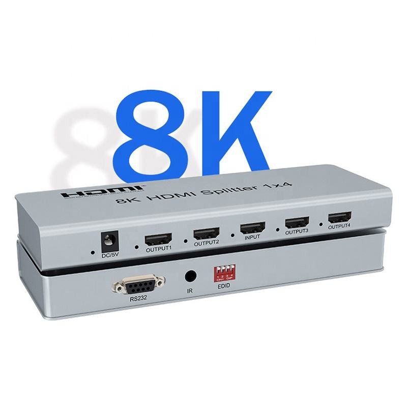 8K HDMI 2.1 Splitter 1x4 – 7680x4320@60Hz